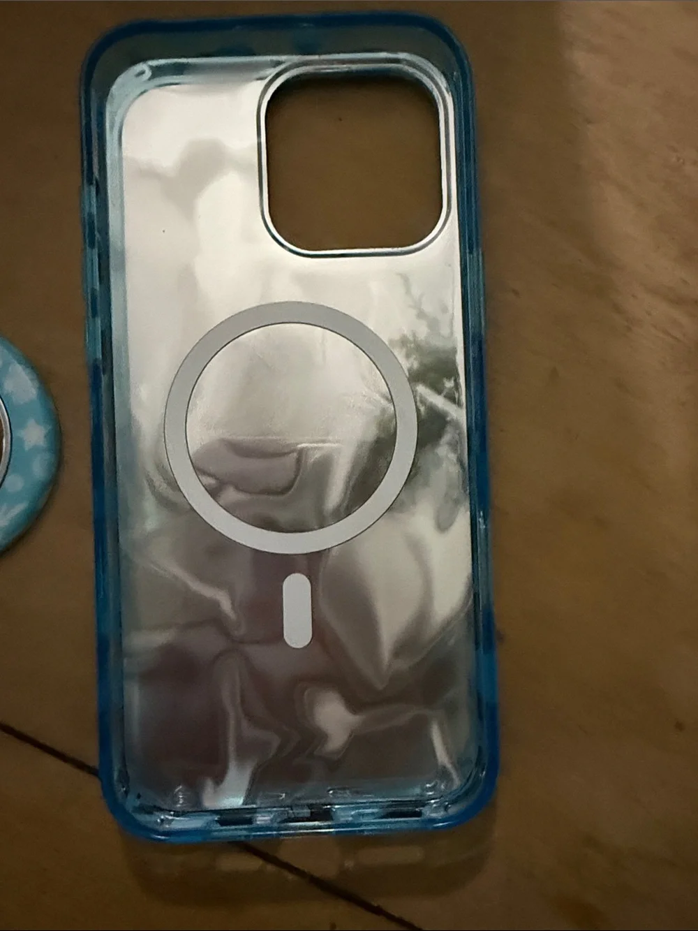 Velvet Caviar Blue Seashell Ring Grip Phone Case for iPhone 16 pro max
